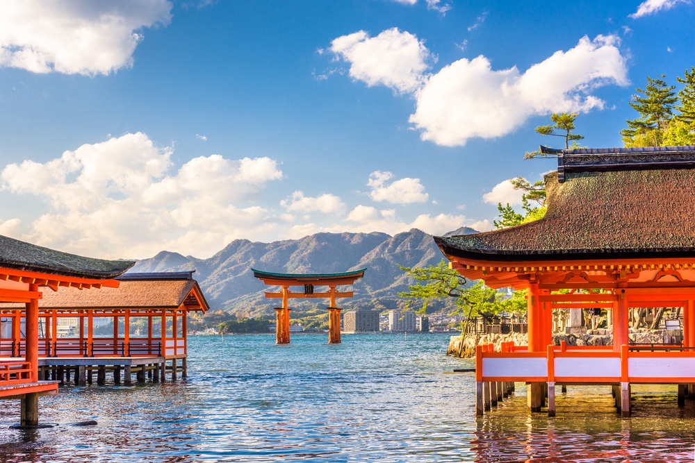 Miyajima, Hiroshima, Japan floating shrine