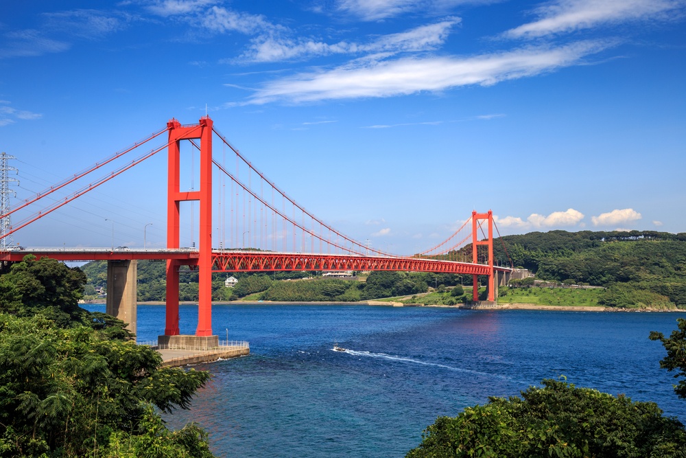 Hirado bridge in Hirado, Nagasaki, Japan