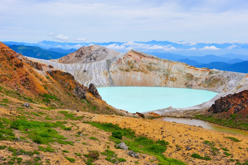 Yugama Crater Lake at Mt. Shirane, Japan