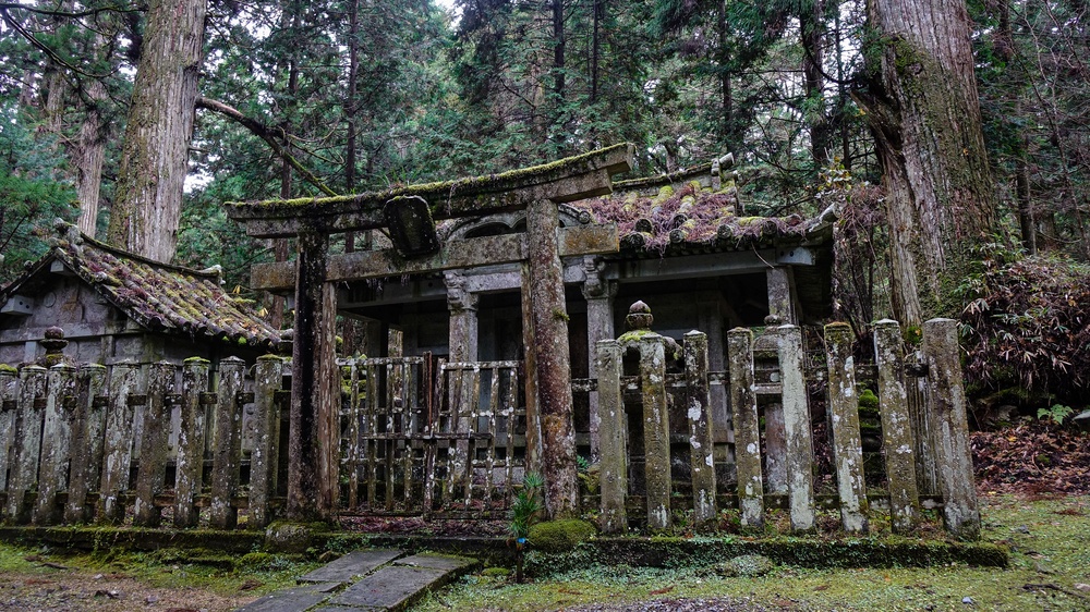 Small temple at forest in Mount Koya, Japan. Koyasan is primarily known as the world headquarters of the Shingon sect of Buddhism - Phuong D. Nguyen / Shutterstock.com